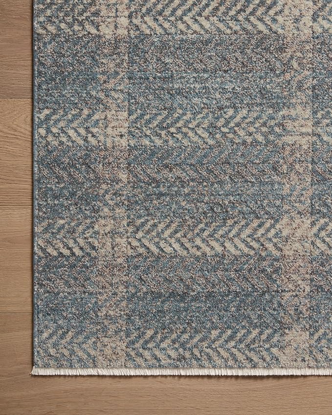 Loloi Angela Rose Ember Collection EMB-03 Blue/Beige 2'-7" x 7'-6" Runner Rug