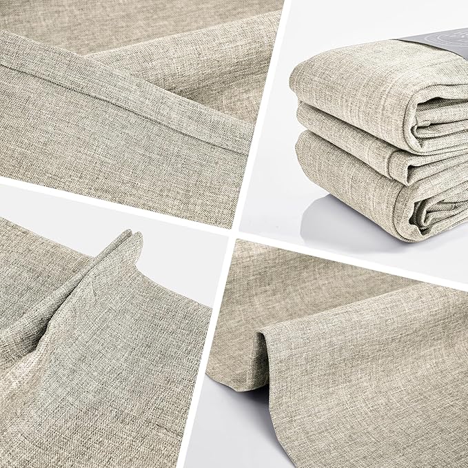 WdFour 42x36 Inch Pinch Pleated Blackout Cafe Curtains - Pack of 2, 100% Light Blocking Back Tab Drapes for Half Windows, Kitchen & Bathroom Short Curtains (Hemp Gray)