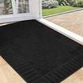 BEQHAUSE Door-Mat Non-Slip Front Doormat Low-Profile Entrance Mats for Front Door Entry Resist Dirt Washable Doormat Absorbent Entryway Door Mat,Black,32"x48"