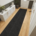 Ottomanson Commercial Scrape Rib Entry Mat – Heavy Duty Ribbed Floor Mat for High Traffic – Non Slip Rubber Back, Waterproof – Indoor Outdoor Use for Offices, Schools, Lobbies, 2'7" x 23', Black
