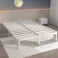 ITIMIDI 10 Inch White Bed Frame Queen, Queen Size Metal Platform Bed Frames with Metal Gaskets, Heavy Duty Steel Support 3000 LBS, No Box Spring Needed, Anti-Slip Mattress Stopper, Easy Assembly