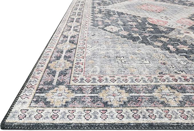 Loloi Skye Collection SKY-02 Charcoal/Multi 2'-0" x 5'-0" Accent Rug