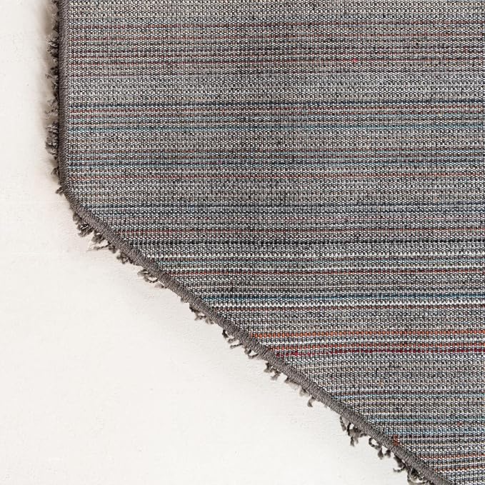 Unique Loom Solid Shag Collection Area Rug (6' 1" Octagon, Graphite Gray)