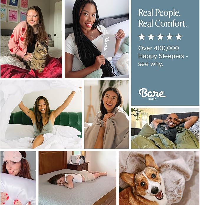 Bare Home Hotel Luxury Full XL Sheet Set, Extra Soft - 6 Piece Set - Deep Pockets - Easy Fit - Cooling & Breathable - Wrinkle, Fade, Stain Resistant - Includes 4 Pillowcases (Full XL, Taupe)