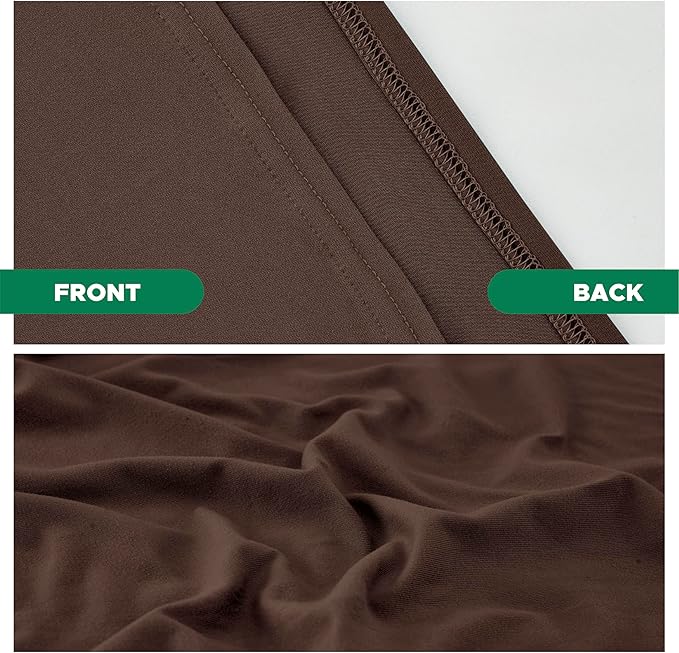 Biscaynebay Decorative Box Spring Cover King & Cal King Size, Brown Luxurious Jersey Knitting Stretchy Wrap Around 4 Sides Bed Skirt for Home/Hotels, Easy Fit Wrinkle & Fade Free Machine Washable