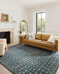 Loloi Rifle Paper Co. Eden Collection EDE-03 Lattice Indigo 2'-6" x 7'-6" Runner Rug feat. CloudPile™