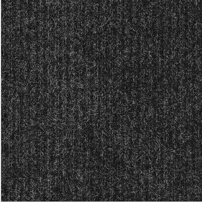 Ottomanson 3'11" x 27' Hallway Runner with Scraper Pile - Extra Durable Non-Slip Rug Mat for Indoor & Outdoor Use - Ideal for Kitchen, Entryway & Garage - High-Traffic Carpet, Black