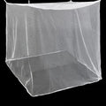 4 Corners Mosquito Net for Mosquiteros para Camas Bed Canopies Netting Bed Drapes Rectangular Mosquito Mesh for Camping Home Outdoor Travel(White A,L87 X W79 X H79 Inch,No-Opening)