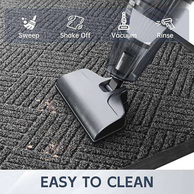 Front Door Mat, 6' x 4' Heavy Duty Indoor Outdoor Doormat, Non-Slip Backing Welcome Mats for Entryway, Low Profile, Commercial Door Mats