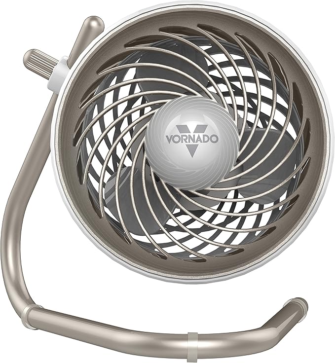 Vornado Pivot Personal Air Circulator Fan, 6-inch, Quiet Portable Travel Fan, 3 Speeds, Champagne