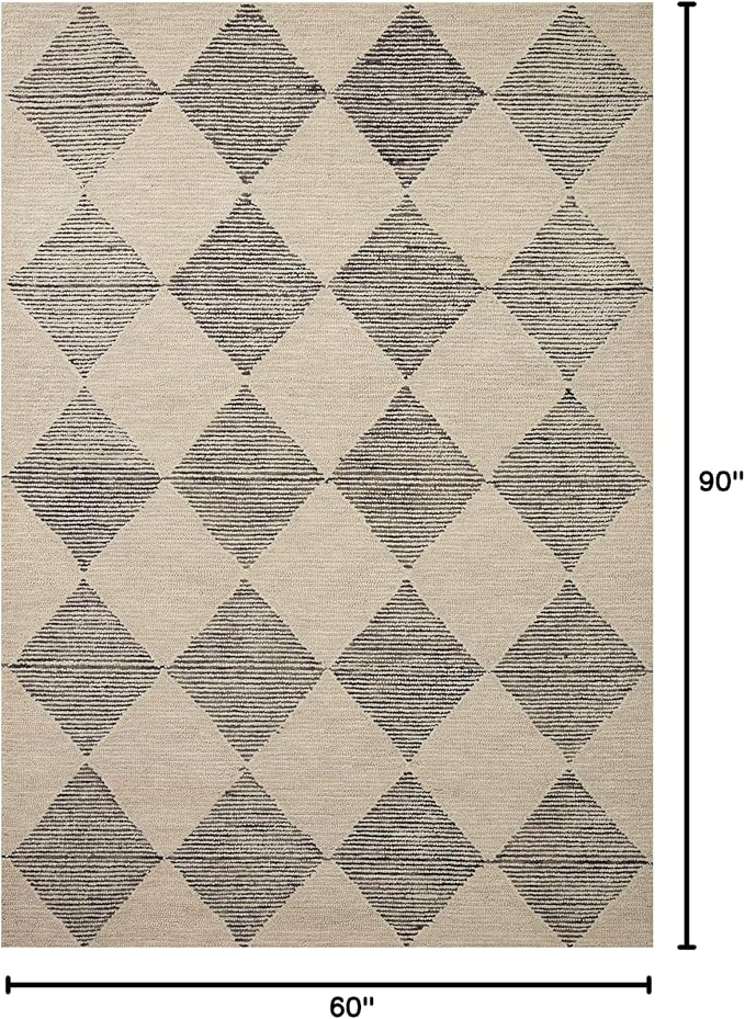 Loloi Chris Loves Julia Francis Collection FRA-01 Beige/Charcoal 5'-0" x 7'-6" Area Rug
