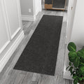 Ottomanson Non Slip Rug with Scraper Pile Durable for Indoor and Outdoor Use 2'7" x 9'10" Hallway Runner Mat - Ideal for Kitchen, Entryway, Patio & Garage - High-Traffic Carpet, Black