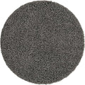 Unique Loom Solid Shag Collection Area Rug (4' 1" Round, Graphite Gray)