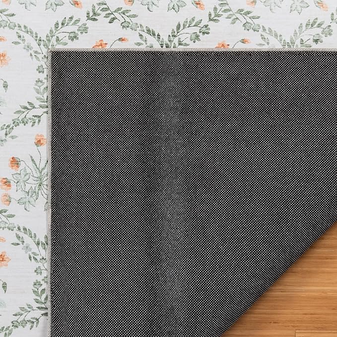 Gertmenian Indoor Boho Area Rug | Home Decor for Entryway, Bedroom, Living Room, Office, Kitchen | Non Slip, Soft, Printed Accent Rugs | Vela, Ivory, 3x5 Small, 24609