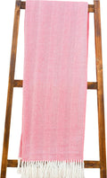 Alashan Cashmere Cotton Acrylic Adirondack Herringbone Woven Throw - Throw Blanket - Coral Island