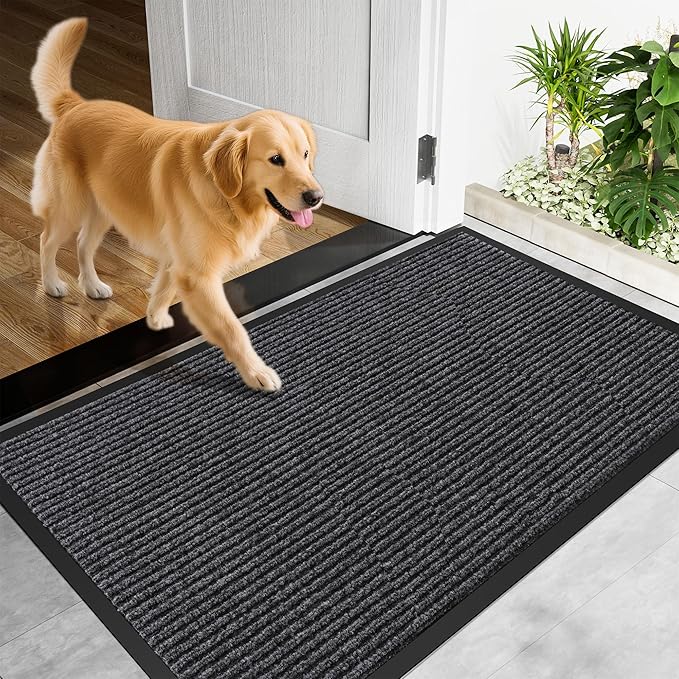 Front Door Mat, 72" x 36" Heavy Duty Indoor Outdoor Doormat, Non-Slip Welcome Mats for Entryway, Rubber Backing Low Profile Commercial Door Mats