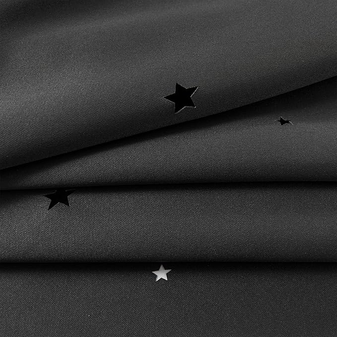 XiDi Curtains for Bedroom Decor, Rainbow Black 52/90/1