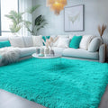 PAGISOFE Teal Rug Fluffy Shag Area Rugs for Bedroom Boys 5x7 Soft Fuzzy Shaggy Rugs for Living Room Nursery Carpet Indoor Floor Dorm Boys Girls Dorm Plush Kids Rug for Room Decor Aesthetic