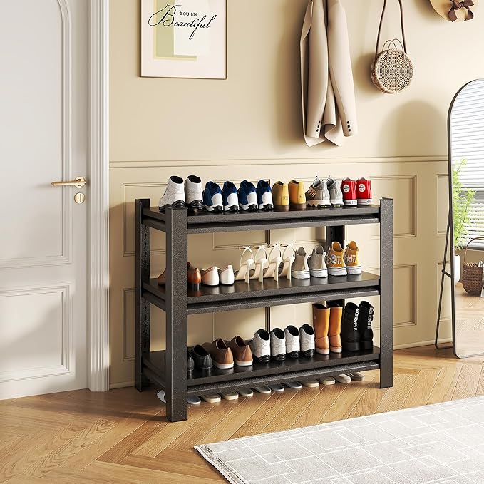 Storage Shelves, Garage Metal Shelving Unit, Adjustable, Double-Layer Column with Reinforced Ribs, Heavy-Duty, Capable of Bearing 1800 lbs, Suitable for Garage, Warehouse, Kitchen Storage