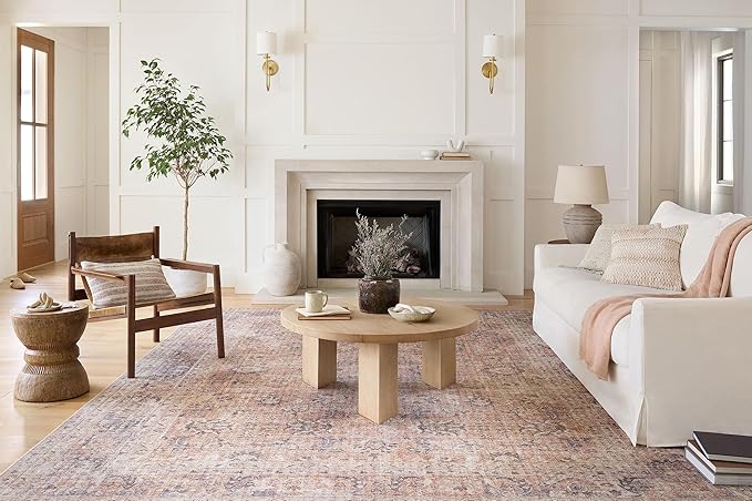 Loloi II Skye Collection SKY-01 Blush/Grey 5'-0" x 7'-6" Area Rug