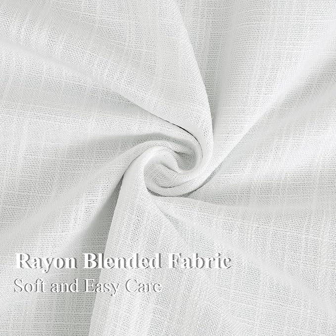Vision Home Rod Pocket Back Tab White Total Blackout Bedroom Curtains 95 inch for Living Room Nursery Window Panels Thermal Insulated Energy Efficient Soundproof Pure White Drapes 2 Panels 50" Wx95 L