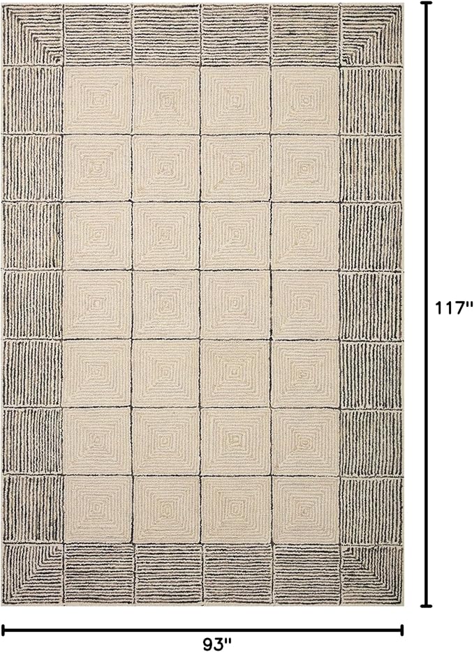 Loloi Chris Loves Julia Francis Collection FRA-02 Cream/Black 7'-9" x 9'-9" Area Rug