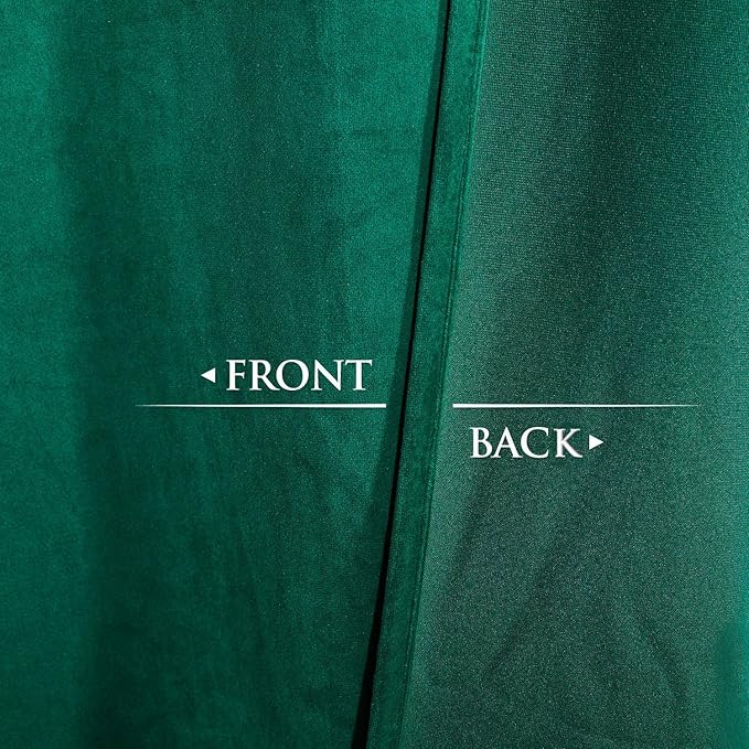 StangH Emerald Green Velvet Curtains 84 inches - Christmas Holiday Decor Plush Blackout Thermal Insulated Window Curtains Drapes for Living Room, W52 x L84, 2 Panels