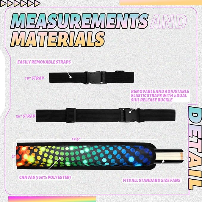 Summer Rave Fan Thigh Holster Rave Fan Holder Folding Hand Pouch Foldable Sleeves with Waist Belt for Thigh Party
