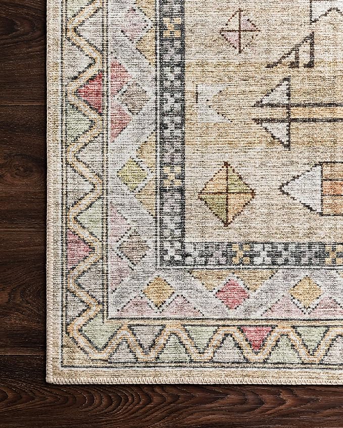 Loloi II Skye Collection SKY-04 Gold/Blush 2'-6" x 7'-6" Runner Rug