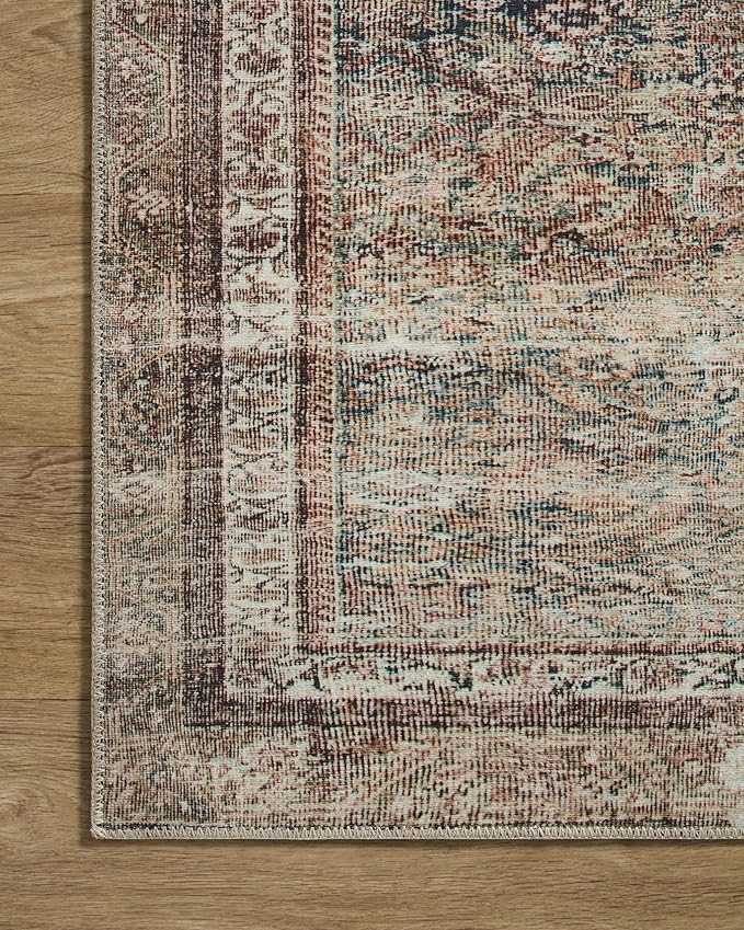 Loloi Chris Loves Julia Jules Collection JUL-09 Ink/Terracotta 8'-6'' x 11'-6'', .13" Pile Height, Area Rug