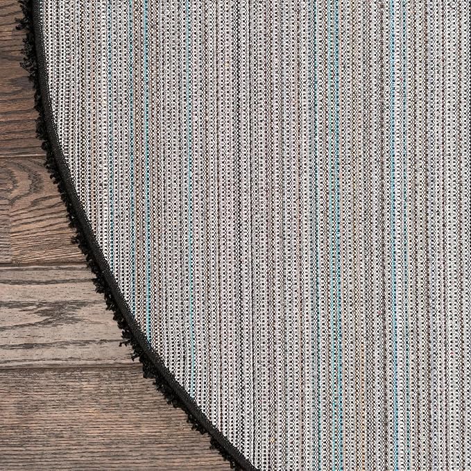 Unique Loom Solid Shag Collection Area Rug (5' 1" x 8' Oval, Jet Black)
