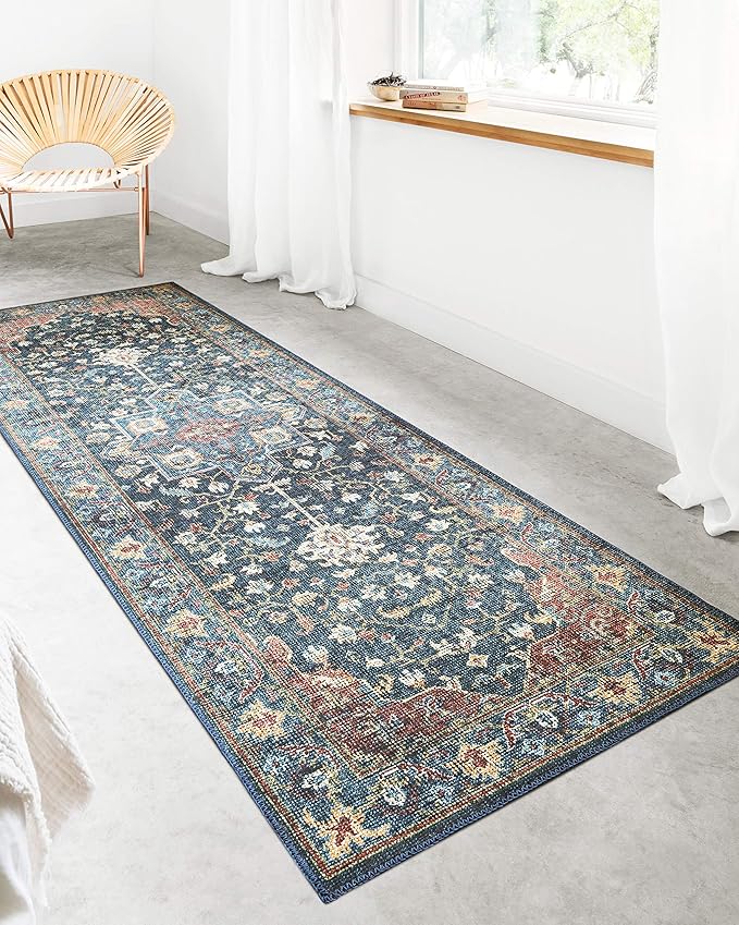 Loloi II Skye Collection SKY-08 Denim/Brick 2'-3" x 3'-9" Accent Rug