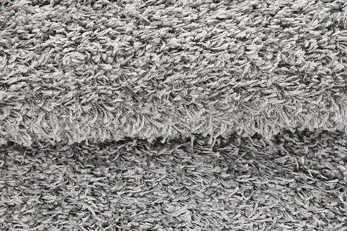 Unique Loom Solid Shag Collection Area Rug (2' x 6' 5" Runner, Cloud Gray)