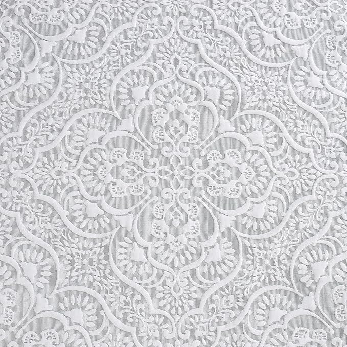 Superior 3 Piece Bedspread Set, Home Bed Decor, Decorative Bed Spread, 2 Pillow Shams, Medium Weight Blanket, Floral Matelasse Coverlet, Bedding Essentials, Enzy Collection, California King, Silver