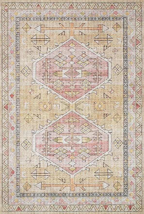 Loloi Skye Collection SKY-04 Gold/Blush 9'-0" x 12'-0" Area Rug
