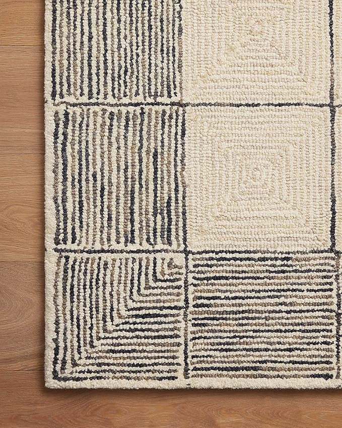 Loloi Chris Loves Julia Francis Collection FRA-02 Cream/Black 3'-6" x 5'-6" Accent Rug
