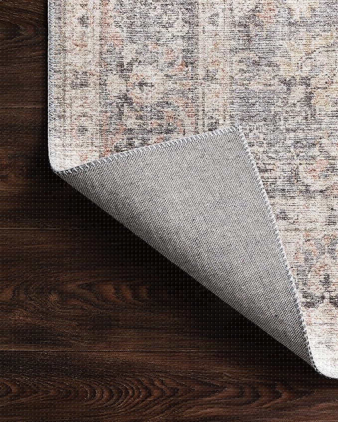 Loloi Skye Collection SKY-01 Grey/Apricot 7' x 9' Oval Area Rug