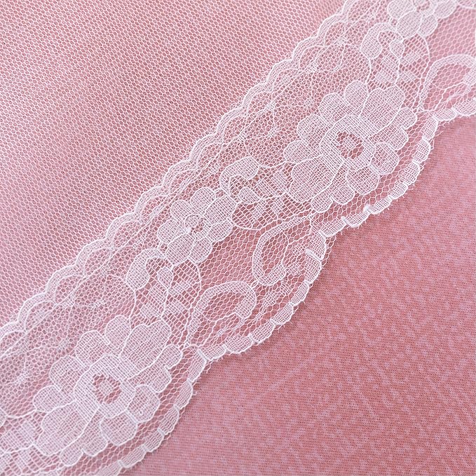 XiDi Curtains for Bedroom Decor, Rainbow Pink-Grey-34-45