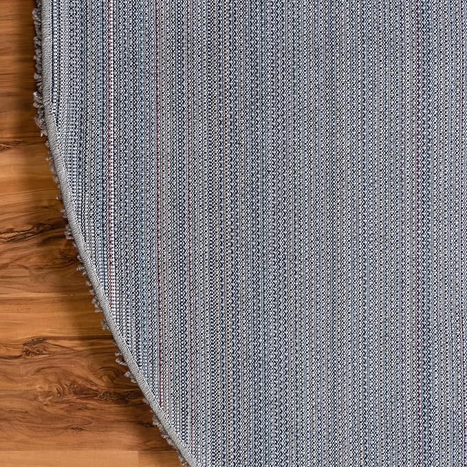 Unique Loom Solid Shag Collection Area Rug (3' 3" x 5' 3" Oval, Cloud Gray)