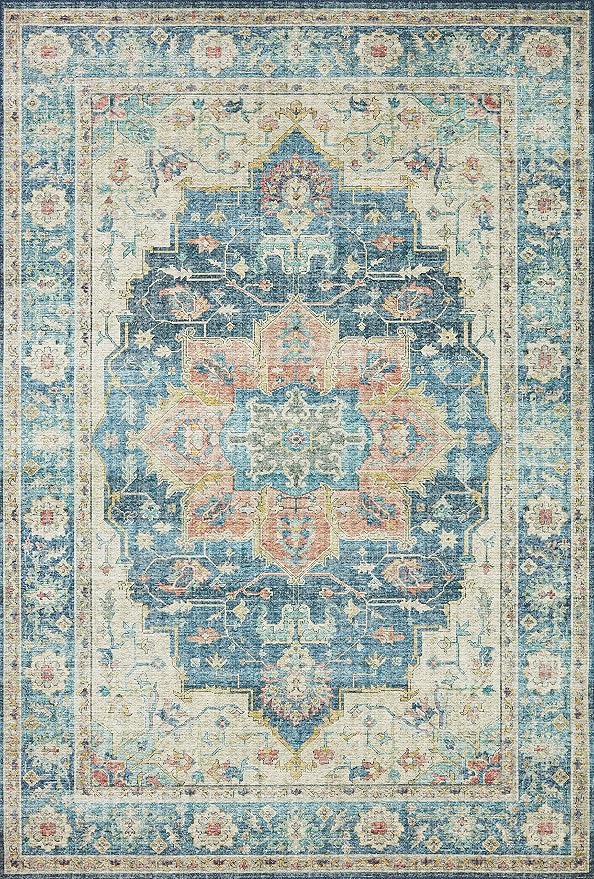 Loloi Skye Collection SKY-12 Ocean/Multi 2'-6" x 12'-0" Runner Rug