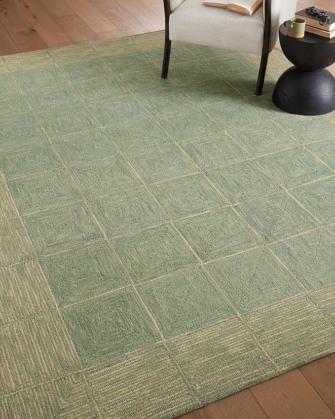 Loloi Chris Loves Julia Francis Collection FRA-02 Green/Natural 8'-6" x 12' Area Rug
