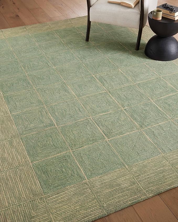 Loloi Chris Loves Julia Francis Collection FRA-02 Green/Natural 2'-6" x 7'-6" Runner Rug