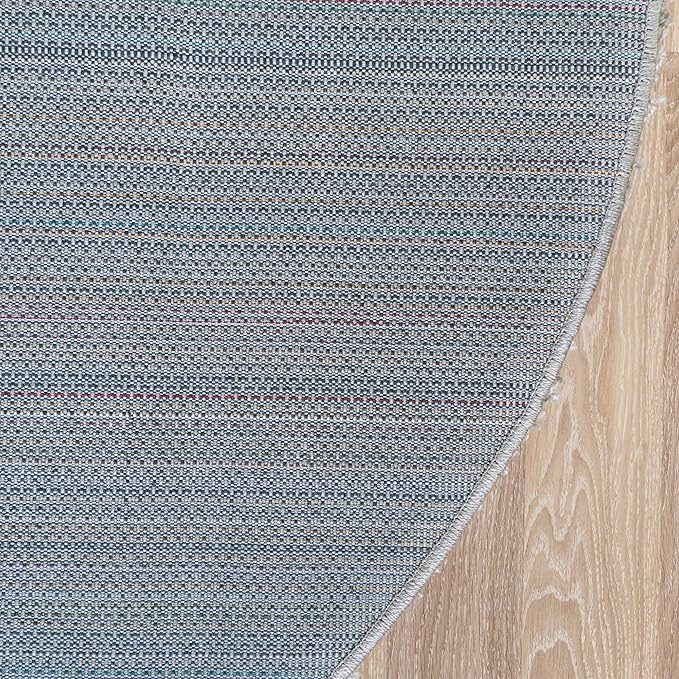 Unique Loom Solid Shag Collection Area Rug (4' 1" Round, Cloud Gray)