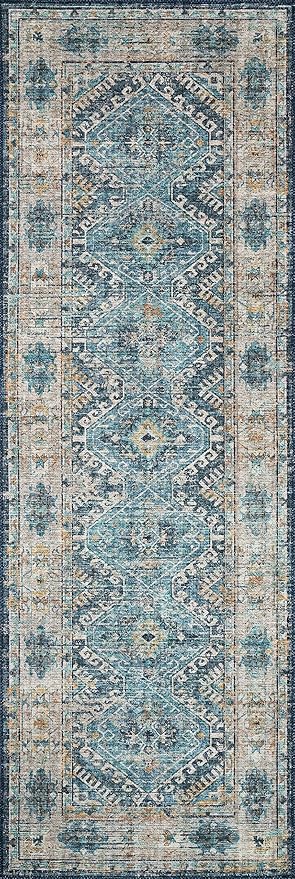 Loloi II Skye Collection SKY-03 Denim/Natural 7'-6" x 9'-6" Area Rug