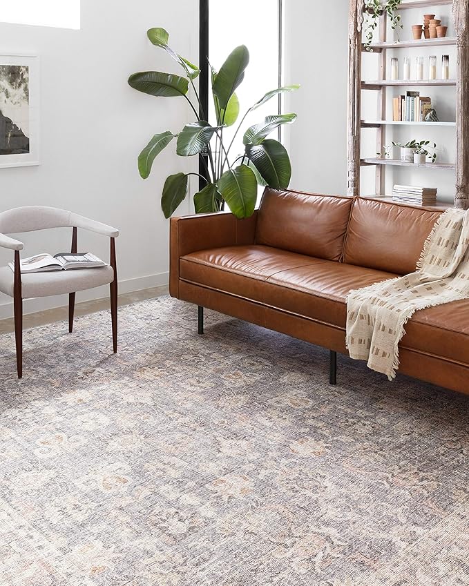 Loloi Skye Collection SKY-01 Grey/Apricot 7'-6" x 9'-6" Area Rug