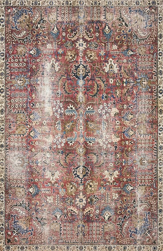 Loloi Chris Loves Julia Jules Collection JUL-01 Merlot/Multi 2'-6'' x 12'-0'', .13" Pile Height, Runner Rug