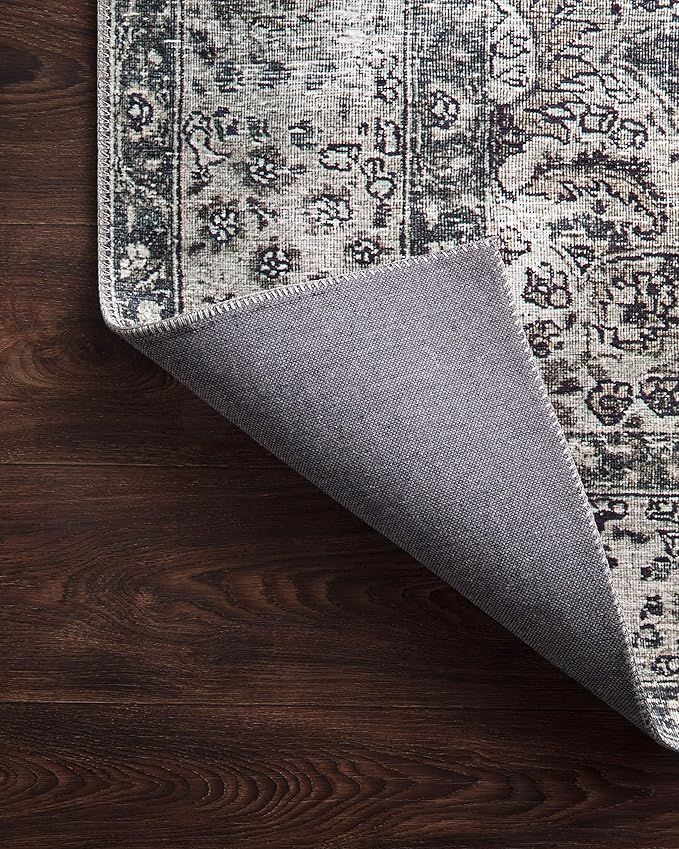 Loloi Layla Collection LAY-06 Taupe/Stone 3'-6" x 5'-6" .13" Thick Accent Rug, Soft, Durable, Vintage Inspired, Distressed, Low Pile, Non-Shedding, Easy Clean, Printed, Living Room Rug