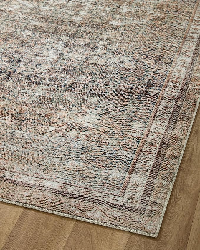 Loloi Chris Loves Julia Jules Collection JUL-09 Ink/Terracotta 7'-6'' x 9'-6'', .13" Pile Height, Area Rug