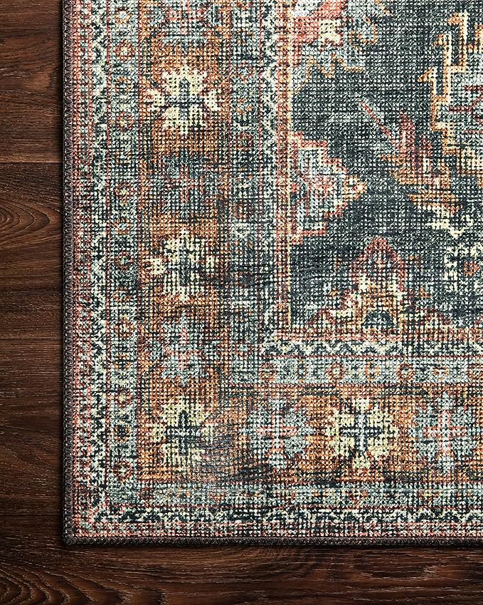 Loloi Skye Collection SKY-10 Sea/Rust 6'-0" x 9'-0" Area Rug