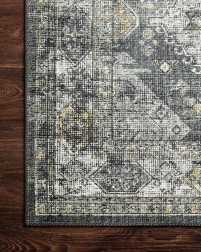 Loloi Skye Collection SKY-09 Graphite/Silver 8'-0" x 8'-0" Round Area Rug